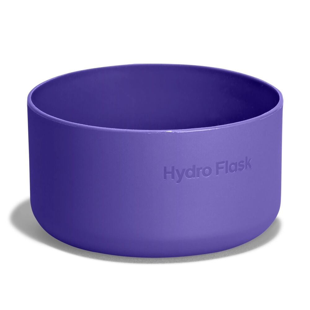 Purple Hydro Flask bowl with smooth rounded sides, matte finish, slightly thicker rim, and embossed brand name on the side.