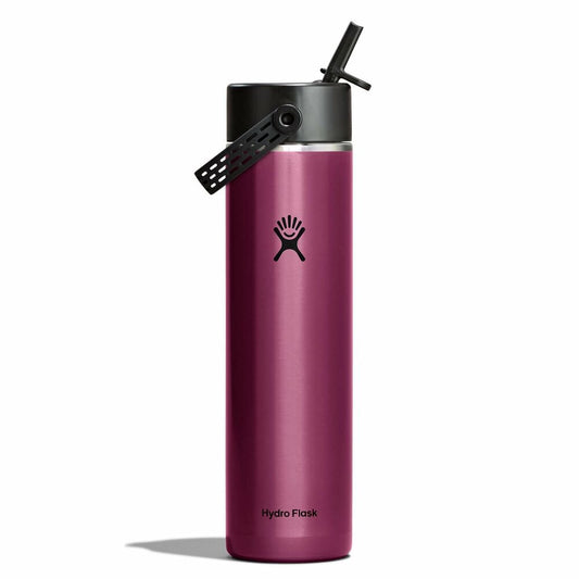 24 oz Lightweight Flex Straw Bottle - Garnet Red