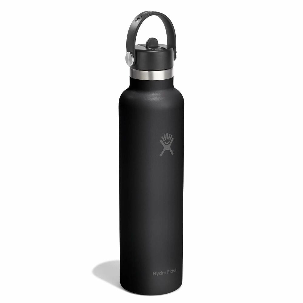 24 oz Standard Mouth with Flex Straw Cap - Tonal Black