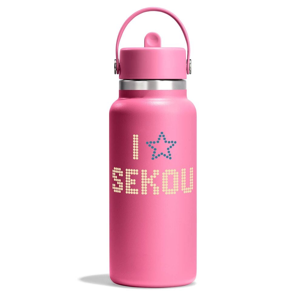 Sekou 32 oz Bottle - Sekou Star Pink